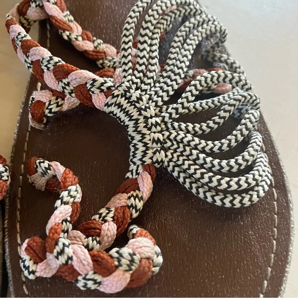 Rabbit Rabbit Braided ROME Toe Cross Sandals. Size 41‎ 10.5 11 - Picture 3 of 6